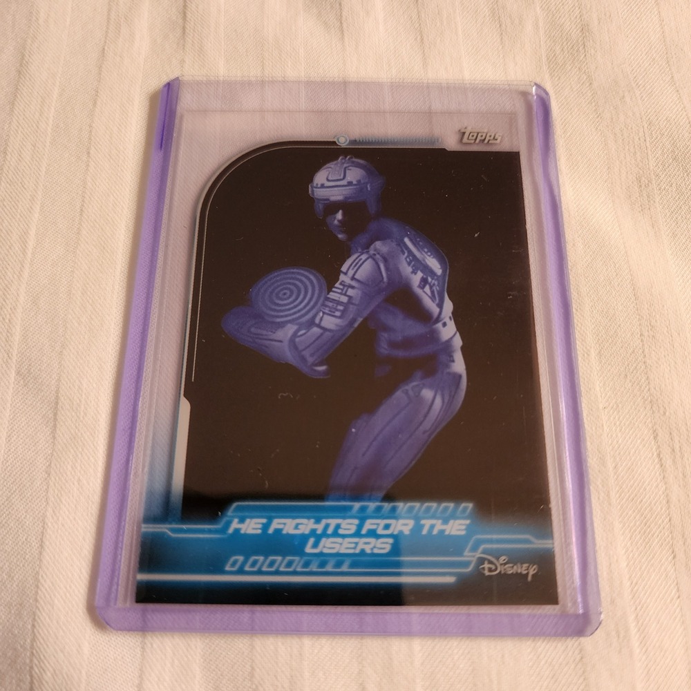 2023 Topps Disney Chrome Tron Tek Card TRON-1 He Fights For The Users Blue Black